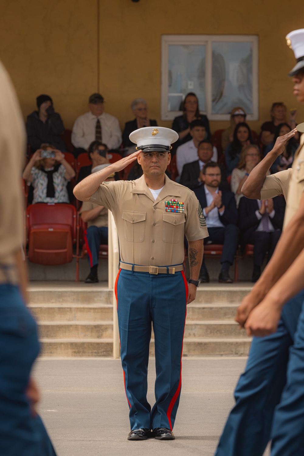Lima Company Morning Colors Ceremony and Graduation