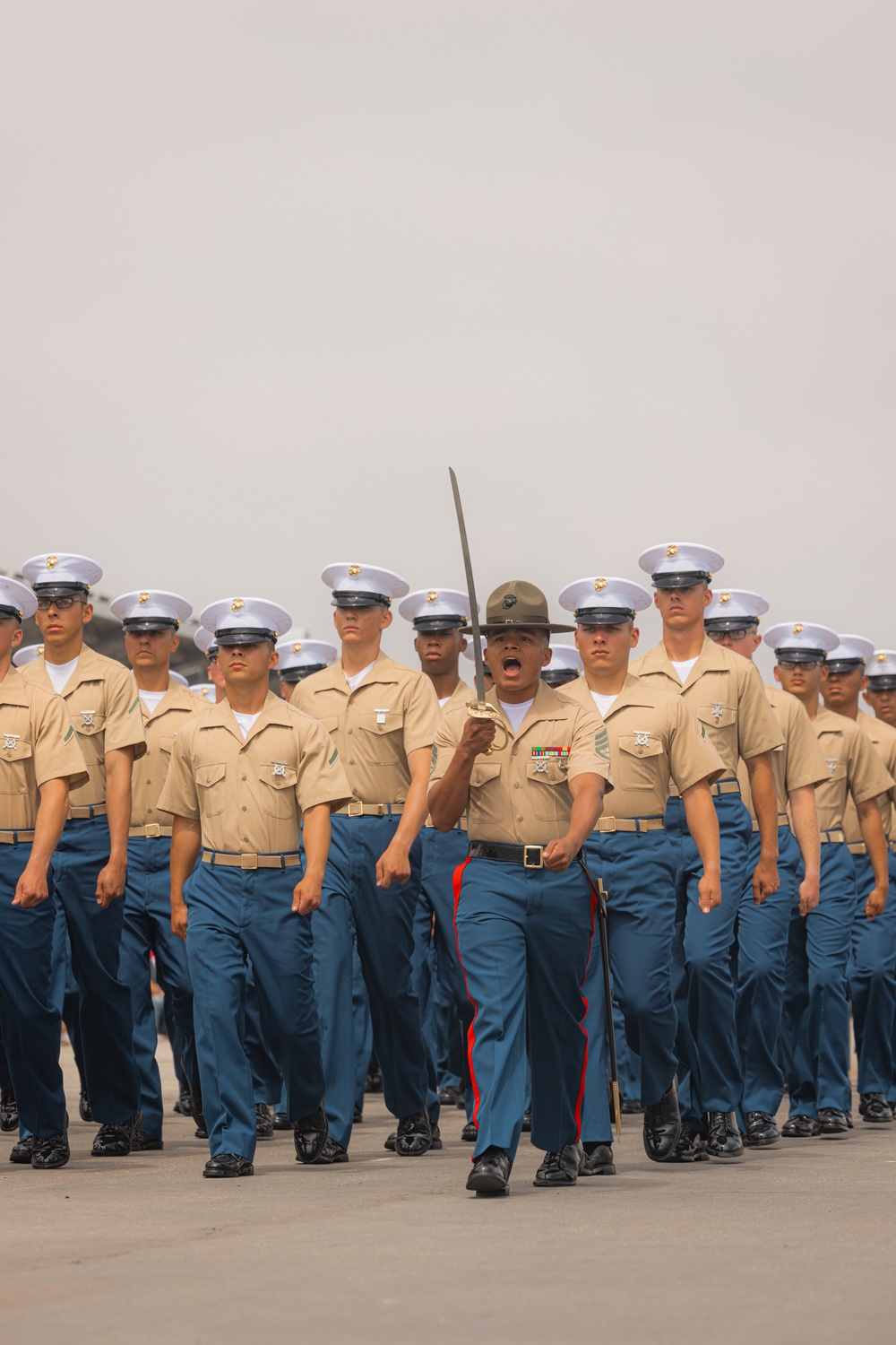 Lima Company Morning Colors Ceremony and Graduation