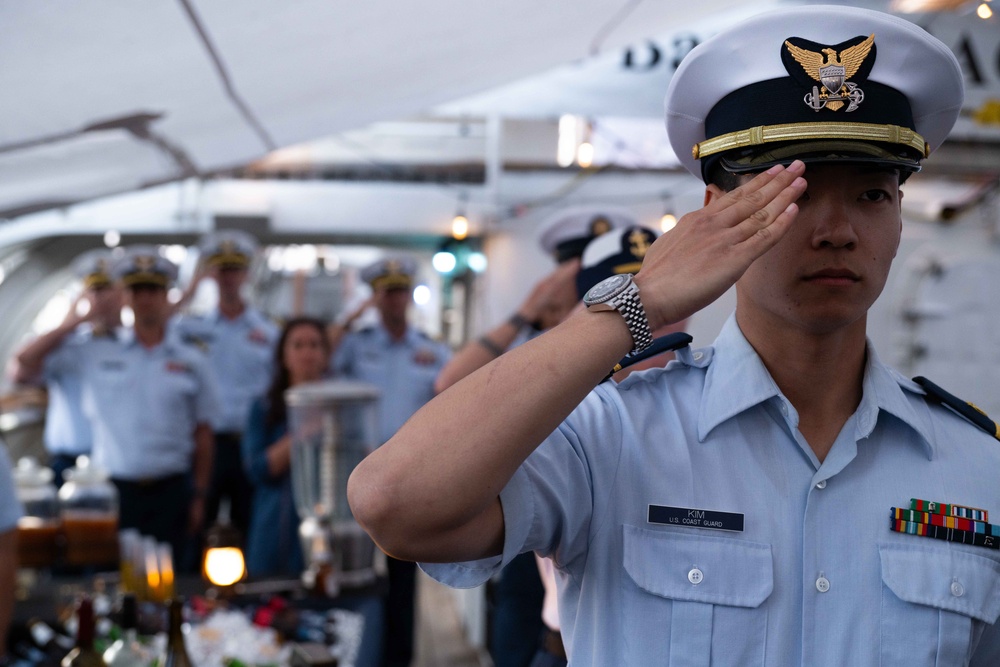 Coast Guard Cutter Eagle crew hosts reception during Los Angeles Fleet Week 2025