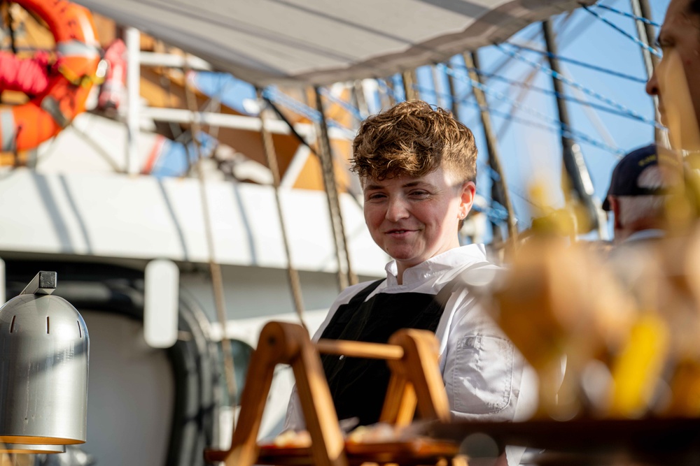 Coast Guard Cutter Eagle crew hosts reception during Los Angeles Fleet Week 2025