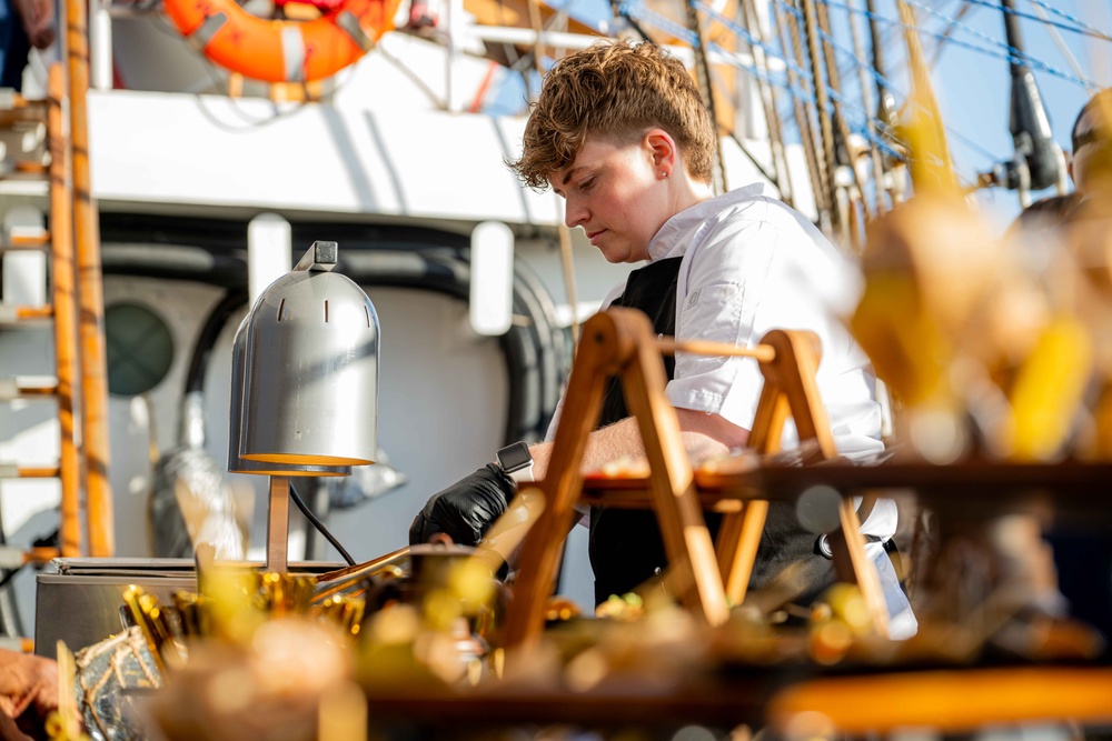 Coast Guard Cutter Eagle crew hosts reception during Los Angeles Fleet Week 2025