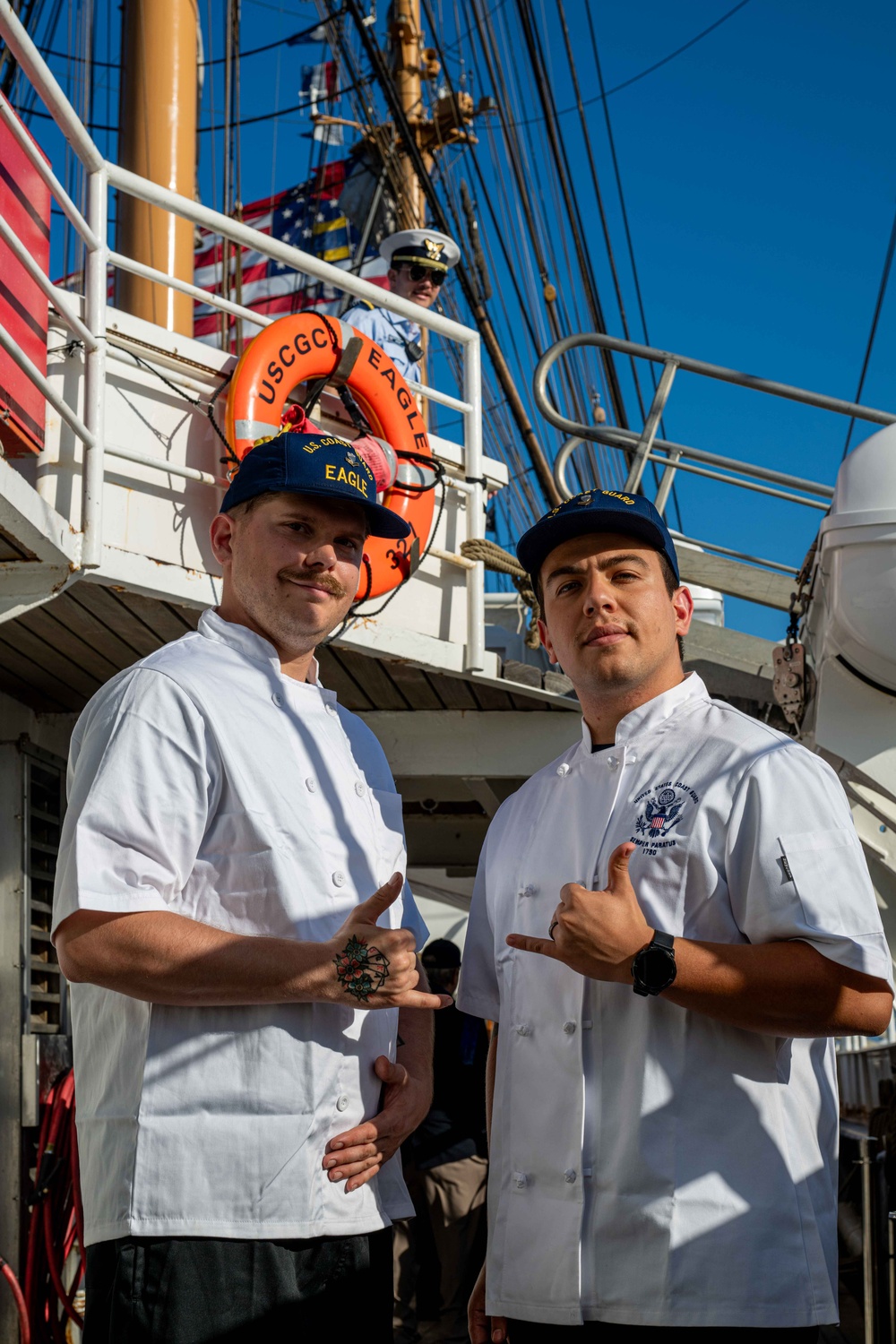 Coast Guard Cutter Eagle crew hosts reception during Los Angeles Fleet Week 2025