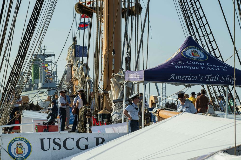 Coast Guard Cutter Eagle crew hosts reception during Los Angeles Fleet Week 2025