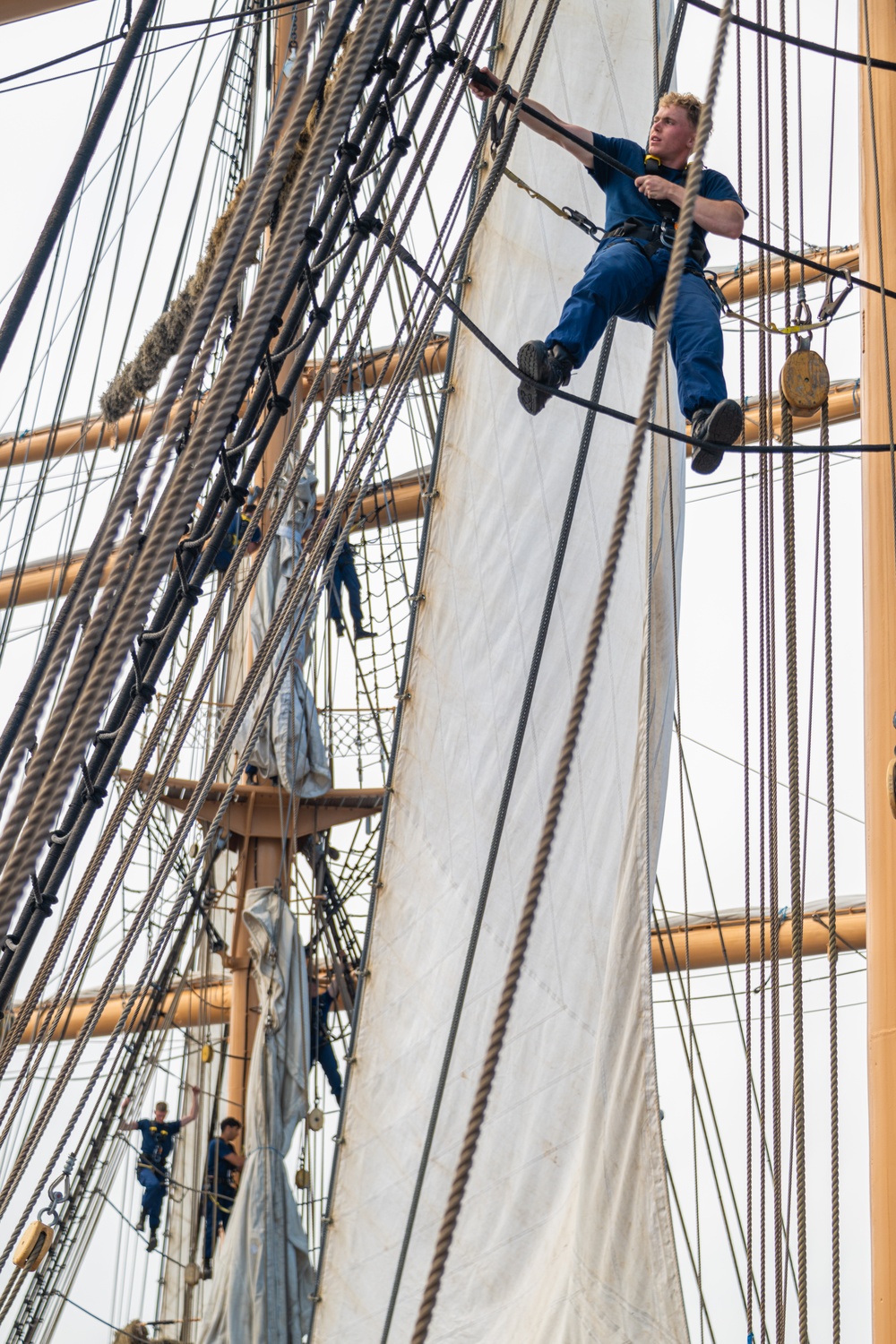 Coast Guard Cutter Eagle crew departs Los Angeles