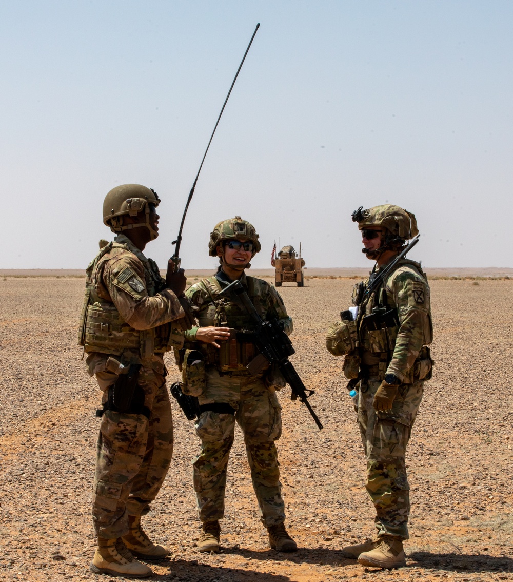 Patrolling the Desert, U.S. Army Mobile Artillery Rocket Systems on the Lookout