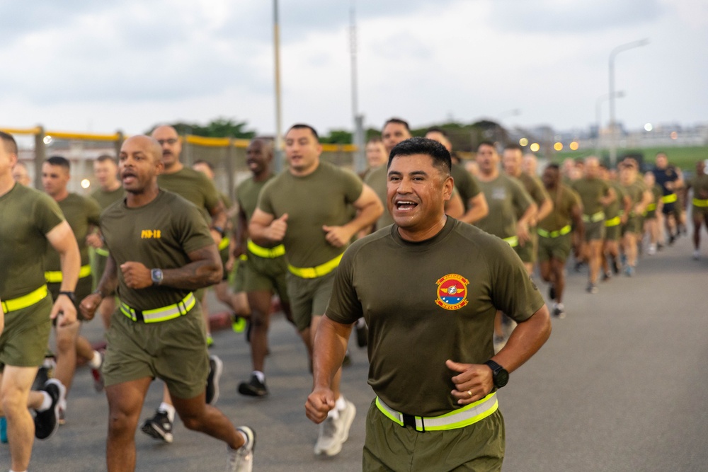 1st MAW SNCOs Participate in Motivational Run
