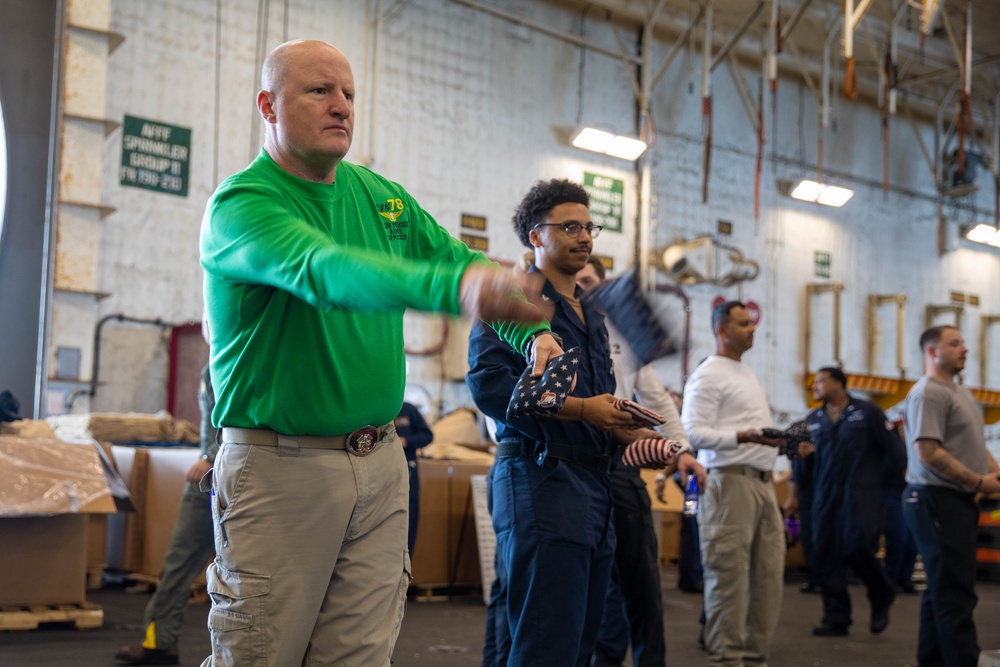 USS Gerald R. Ford (CVN 78) Sailors Celebrate 4th of July