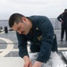 Sailors aboard the USS John Finn hold a Fourth of July celebration in the Philippine Sea