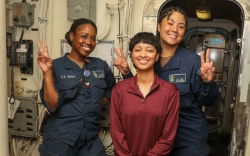 Sailors aboard the USS John Finn hold a Fourth of July celebration in the Philippine Sea