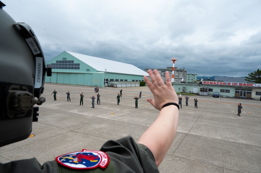 459 AS visits JASDF sister squadron for bilateral exchange, UH-1N crew bids farewell