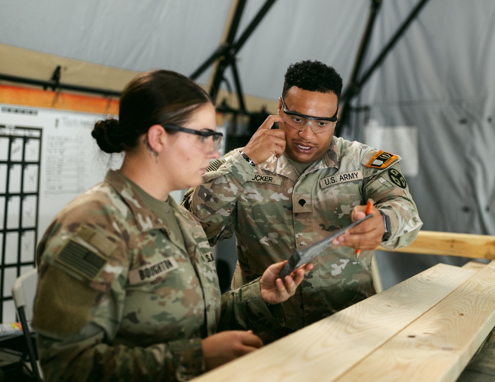 Engineers Build Weapons Rack in Support of JMTG-U Mission