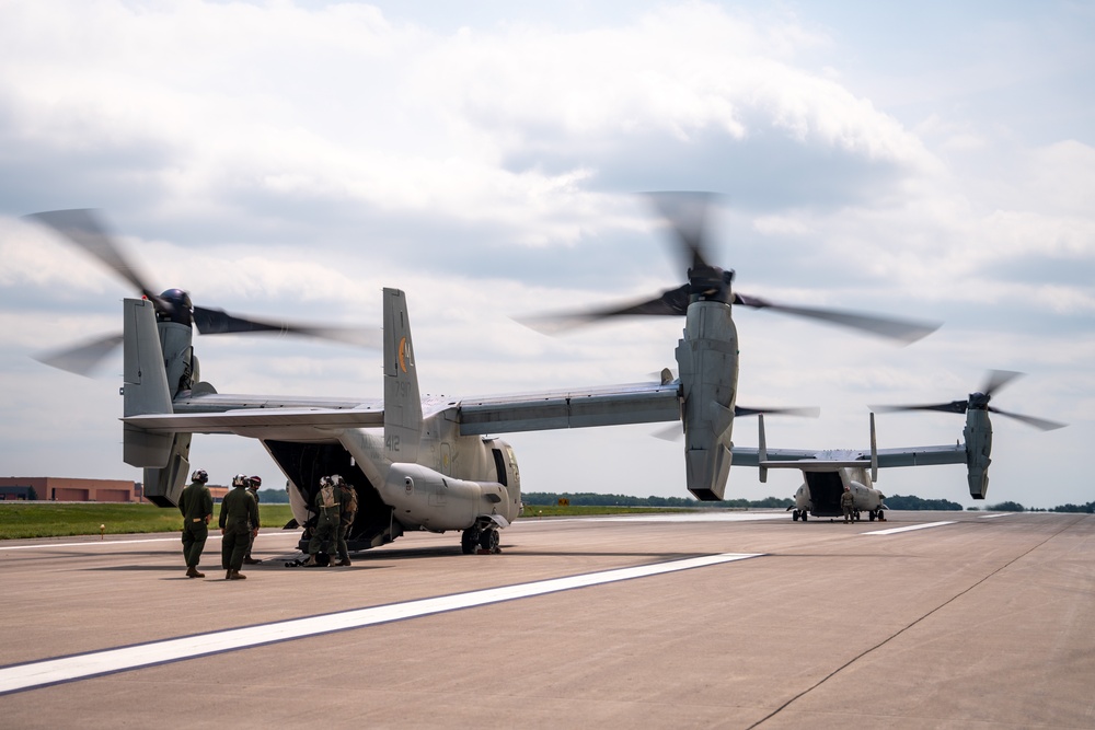 U.S. Marines with 1/25 and 4th MAW conduct TRAP missions during Atlantic Alliance 25