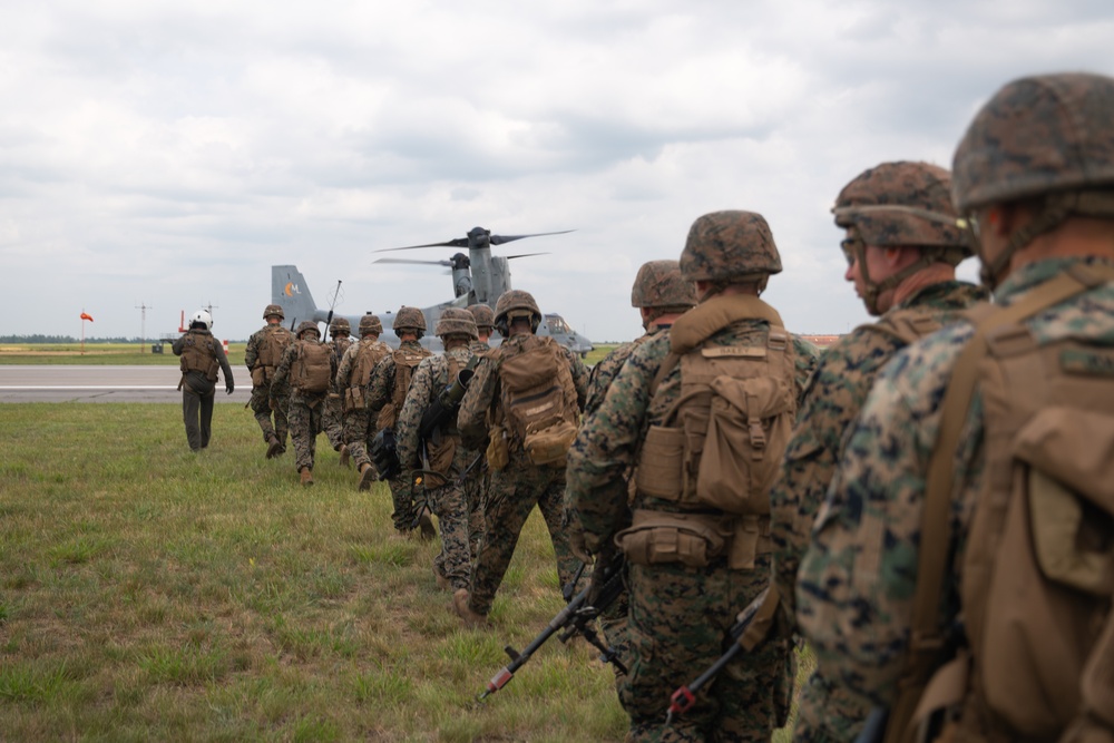 U.S. Marines with 1/25 and 4th MAW conduct TRAP missions during Atlantic Alliance 25