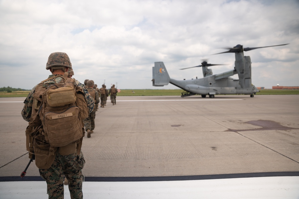 U.S. Marines with 1/25 and 4th MAW conduct TRAP missions during Atlantic Alliance 25