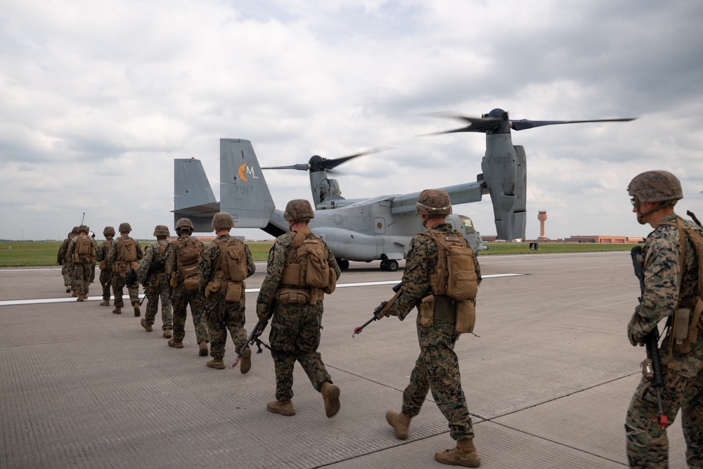 U.S. Marines with 1/25 and 4th MAW conduct TRAP missions during Atlantic Alliance 25