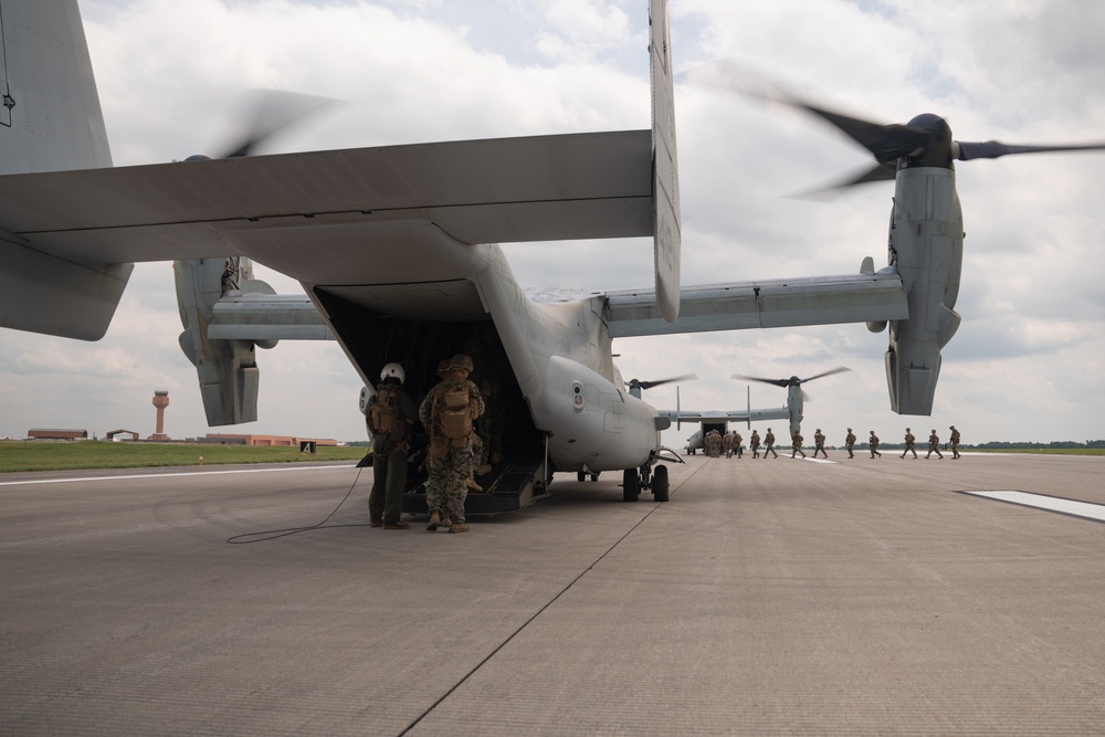 U.S. Marines with 1/25 and 4th MAW conduct TRAP missions during Atlantic Alliance 25