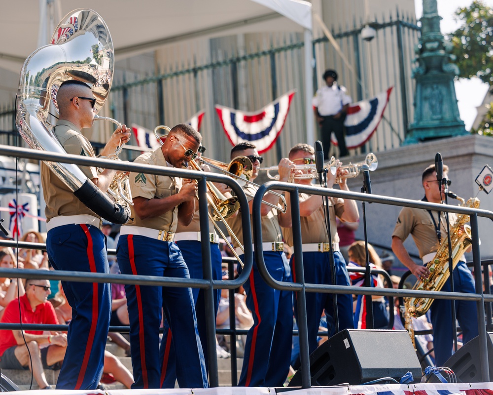 Quantico Marine Brass Band performs at National Archives Museum