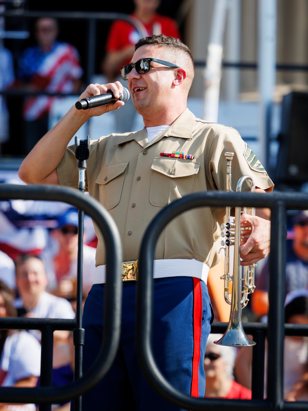 Quantico Marine Brass Band performs at National Archives Museum