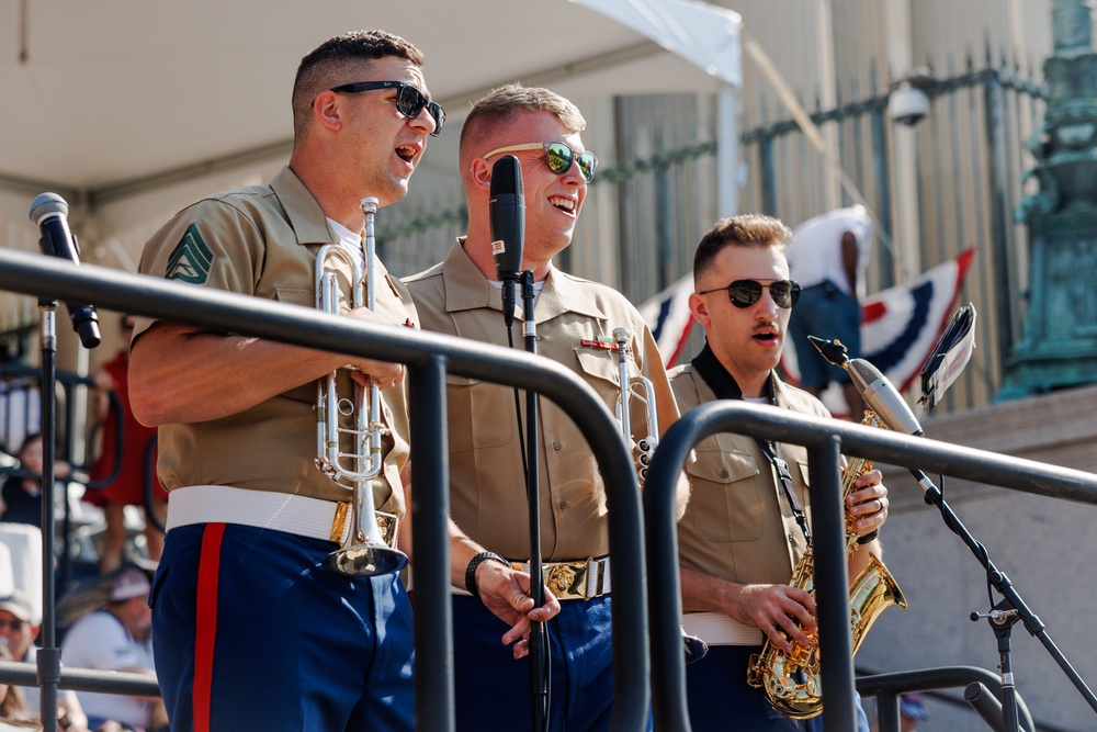 Quantico Marine Brass Band performs at National Archives Museum