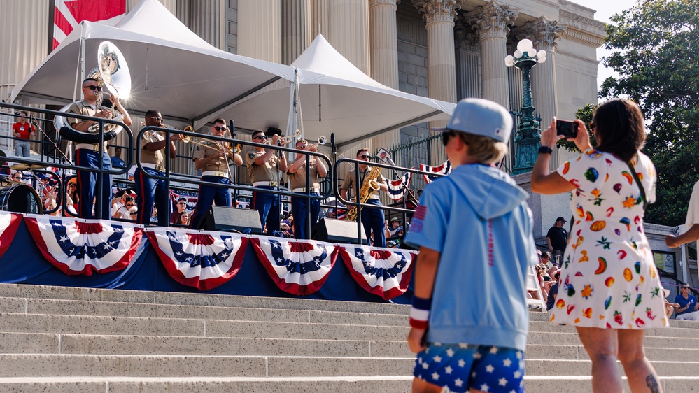 Quantico Marine Brass Band performs at National Archives Museum