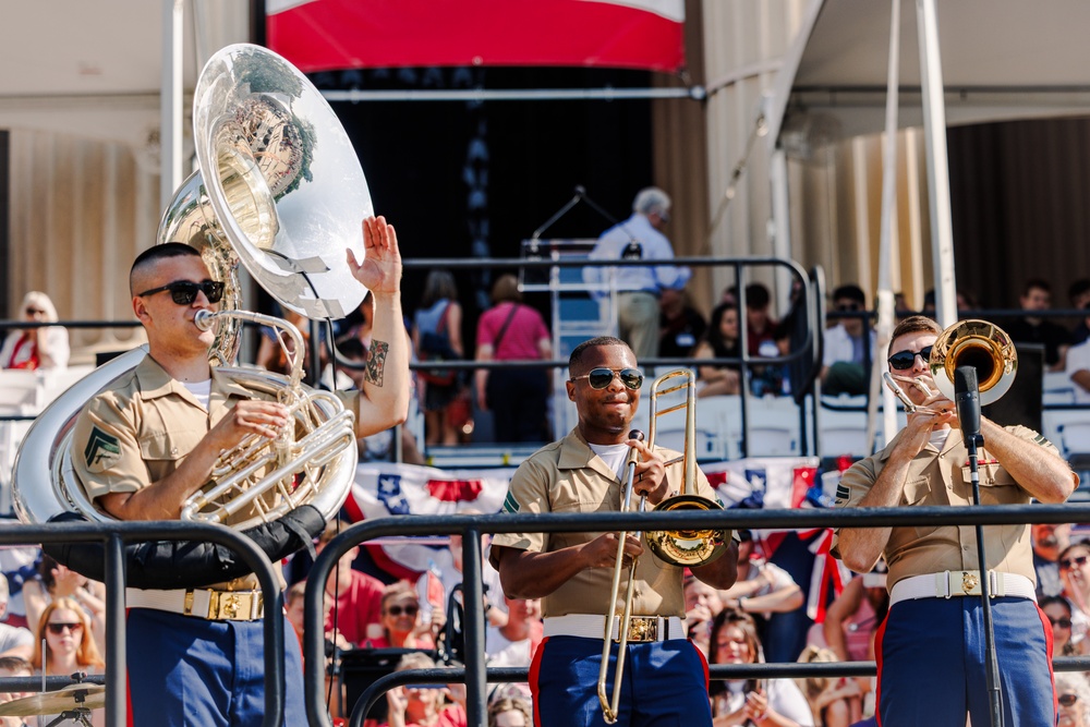 Quantico Marine Brass Band performs at National Archives Museum