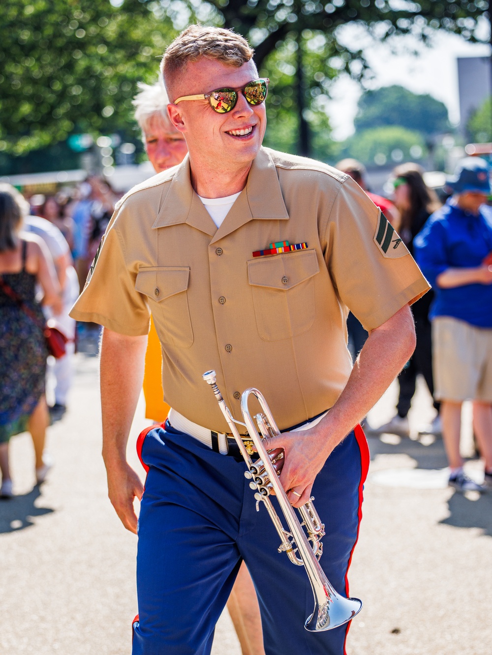 Quantico Marine Brass Band performs at National Archives Museum