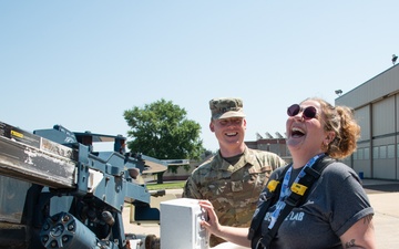 111th Attack Wing members conduct job demonstrations for their employers during the ESGR Bosslift event