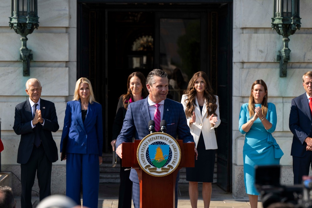 SD Hegseth Speaks at USDA Press Briefing