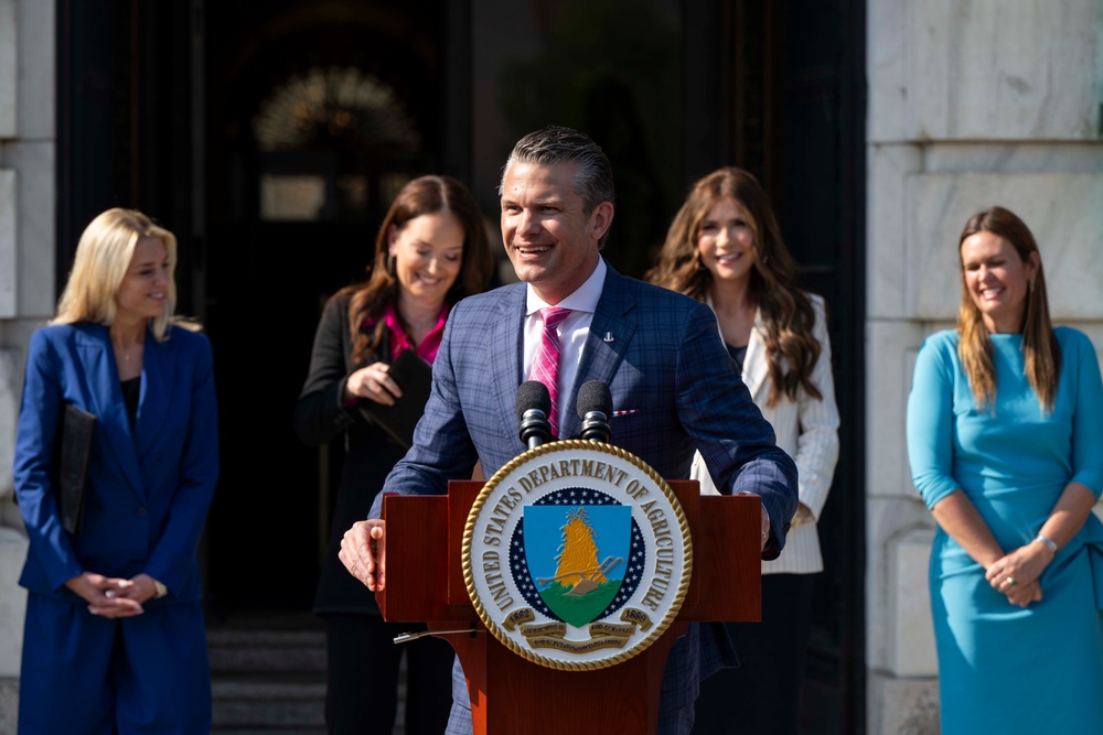 SD Hegseth Speaks at USDA Press Briefing