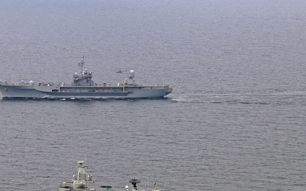USS Mount Whitney and NRP Bartolomeu Dias Steam Together in the Baltic Sea