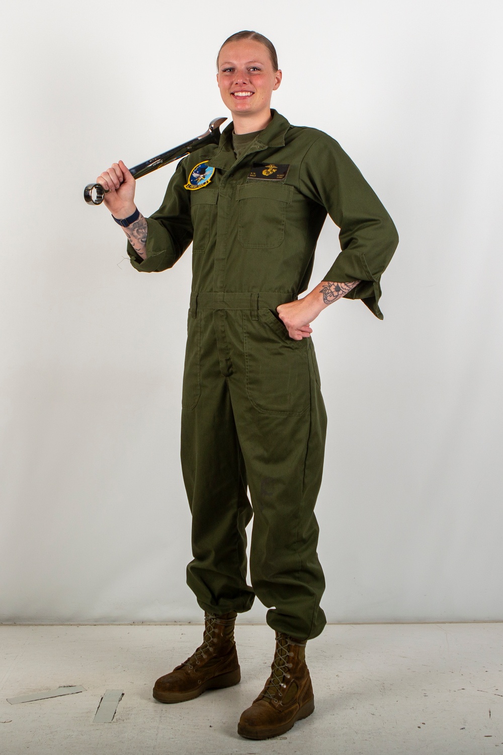 MAG-11 technicians pose for Content