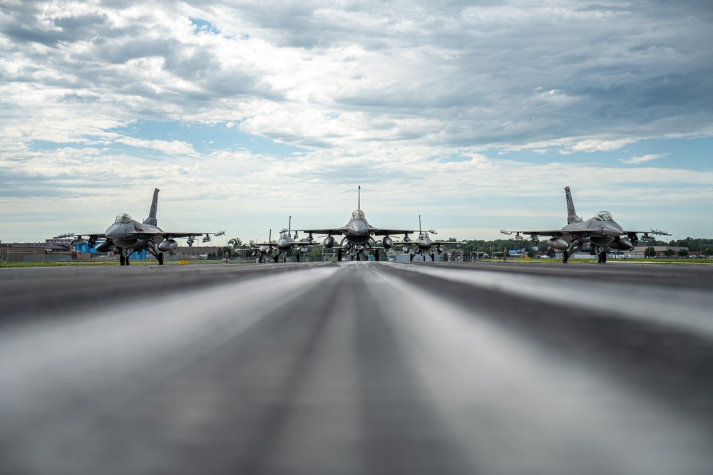 114th Fighter Wing conducts elephant walk
