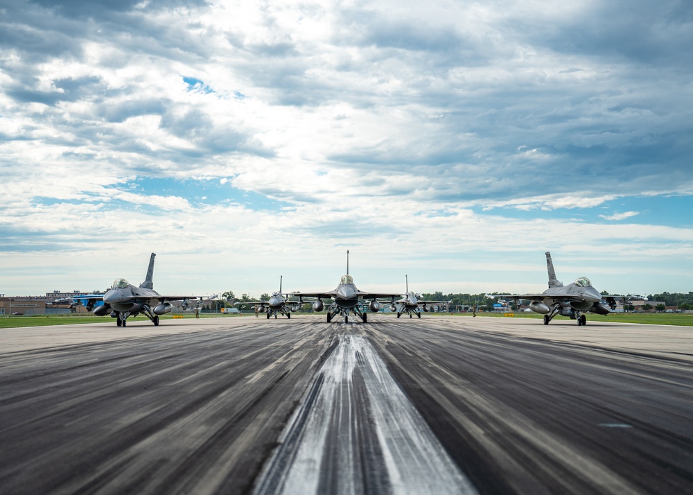 114th Fighter Wing conducts elephant walk