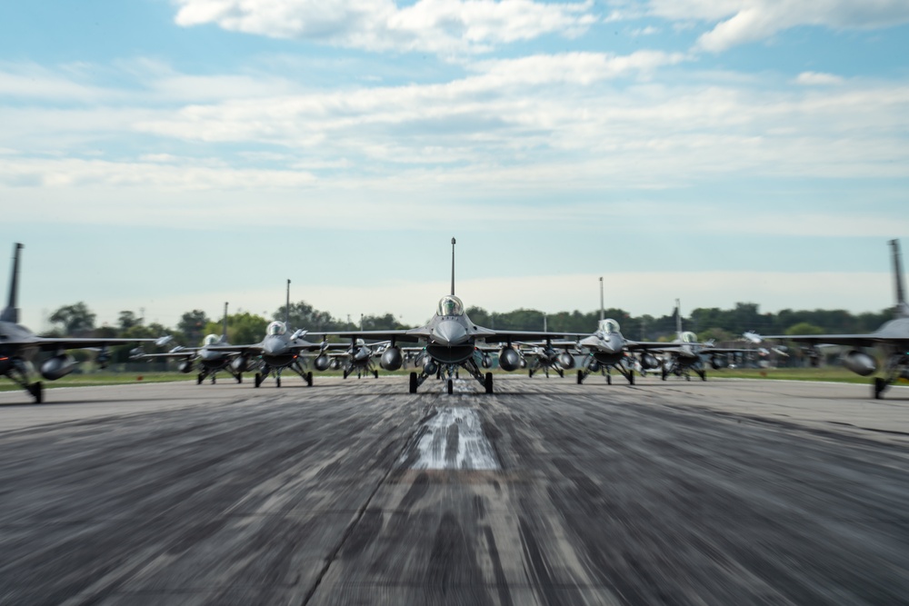114th Fighter Wing conducts elephant walk