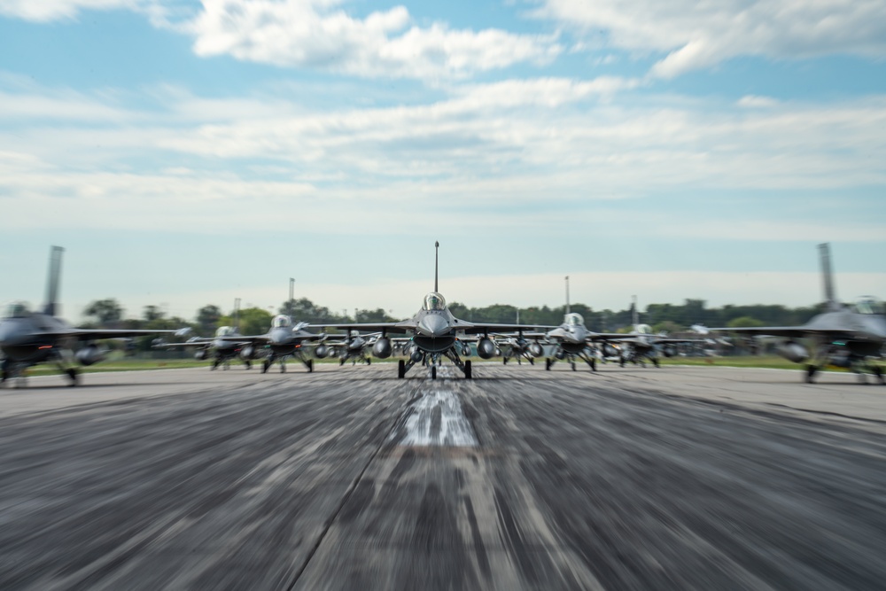 114th Fighter Wing conducts elephant walk