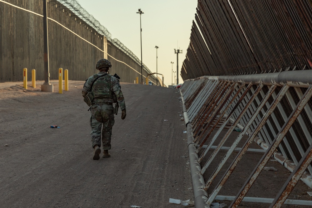 401st Military Police Company patrols southern border near Calexico