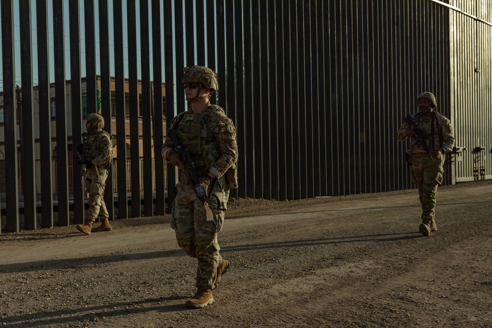 401st Military Police Company patrols southern border near Calexico