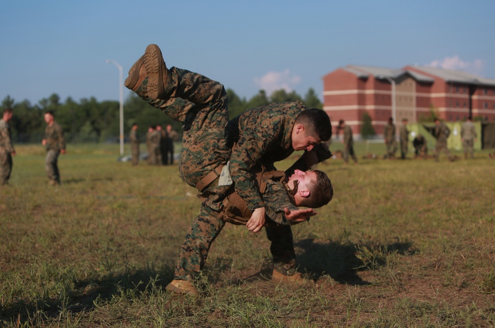 U.S. Marines conduct a Marine Corps Martial Arts Program (MCMAP) course at Atlantic Alliance '25 (AA25)