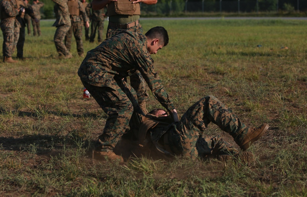 U.S. Marines conduct a Marine Corps Martial Arts Program (MCMAP) course at Atlantic Alliance '25 (AA25)
