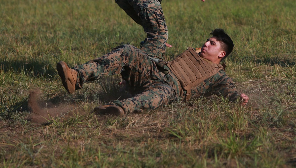 U.S. Marines conduct a Marine Corps Martial Arts Program (MCMAP) course at Atlantic Alliance '25 (AA25)