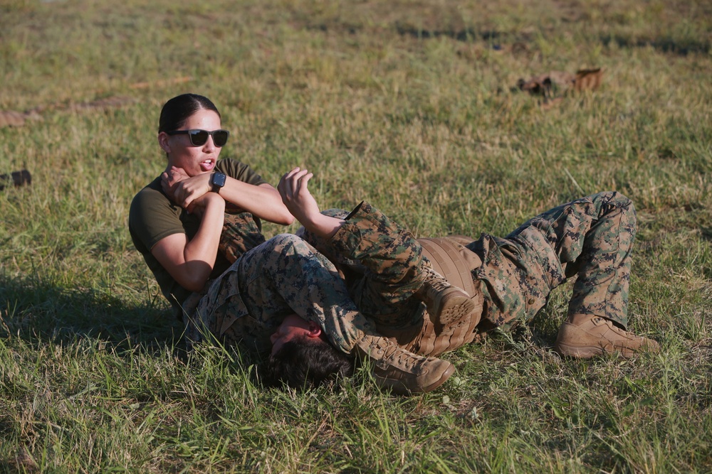 U.S. Marines conduct a Marine Corps Martial Arts Program (MCMAP) course at Atlantic Alliance '25 (AA25)
