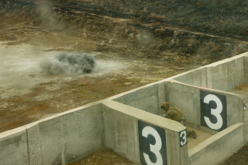 U.S. Marines with 1st CRR conduct a Grenade Range