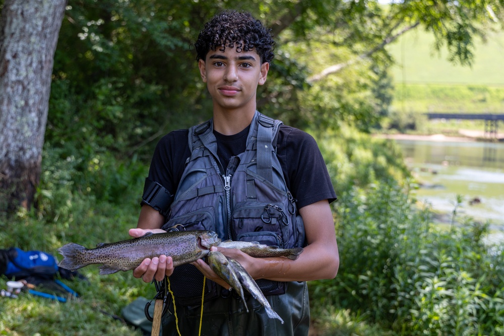 Lake Lanier 4th of July Weekend - Youth angler at Lower Pool West