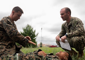 U.S. Navy Sailors with MWSS-471 and Marines with 4th MAW participate in combat lifesaver (CLS) courses during Atlantic Alliance 25.
