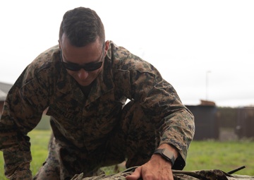 U.S. Navy Sailors with MWSS-471 and Marines with 4th MAW participate in combat lifesaver (CLS) courses during Atlantic Alliance 25