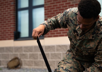 U.S. Navy Sailors with MWSS-471 and Marines with 4th MAW participate in combat lifesaver (CLS) courses during Atlantic Alliance 25
