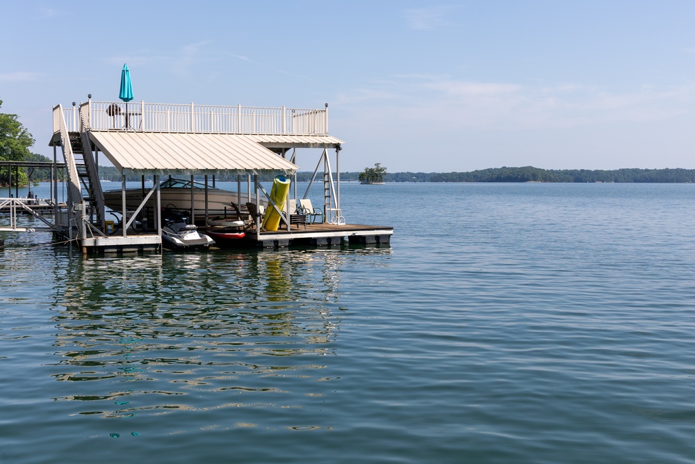 Park Ranger Conduct Shoreline Dock Inspections at Lake Lanier