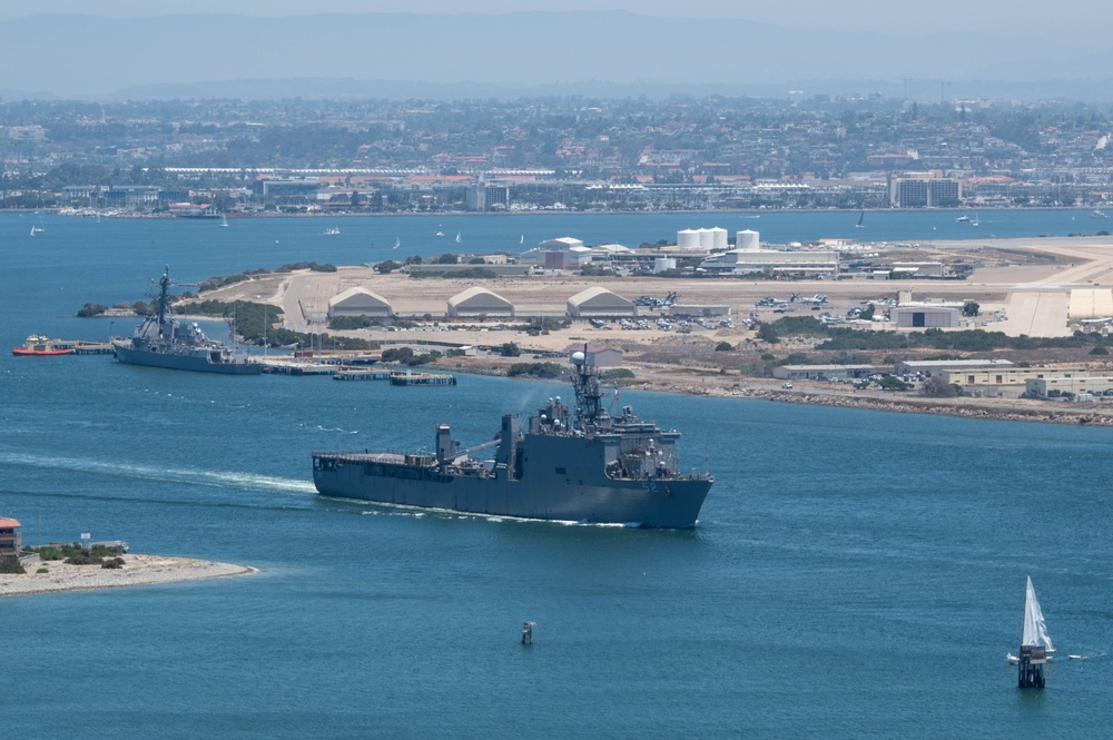 USS Pearl Harbor Departs San Diego