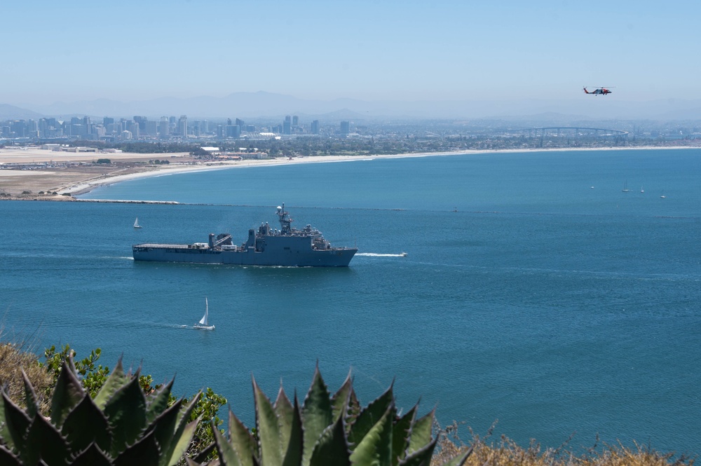 USS Pearl Harbor Departs San Diego