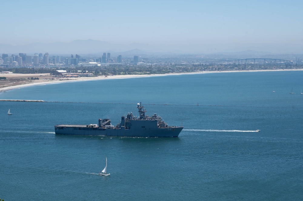 USS Pearl Harbor Departs San Diego